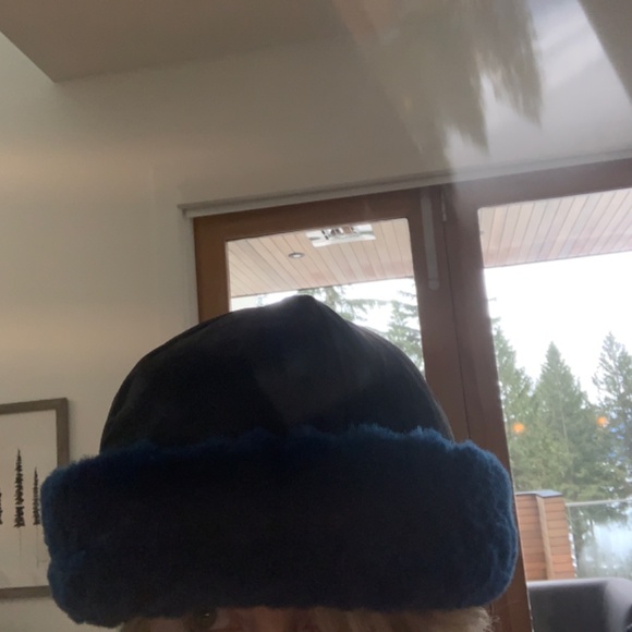 Sheep skin and suede hat - NEW - Picture 6 of 6